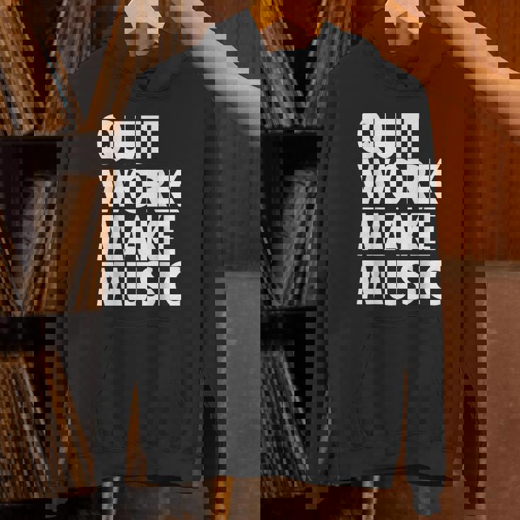 Quit Work Make Music 半袖 パーカー