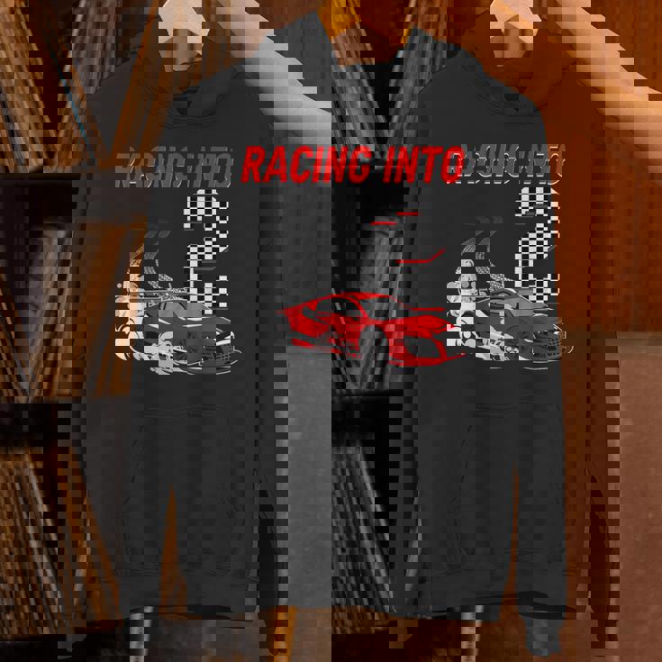 Racing Into 2Nd Birthday レースカー 2歳 幼児 男の子 パーカー