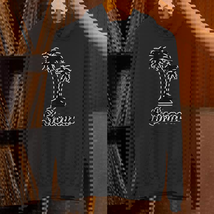 Shonan（湘南）サーファー ヤシの木 パームツリー（黒 ブラック 文字）【47都道府県】ジモt ティ パーカー