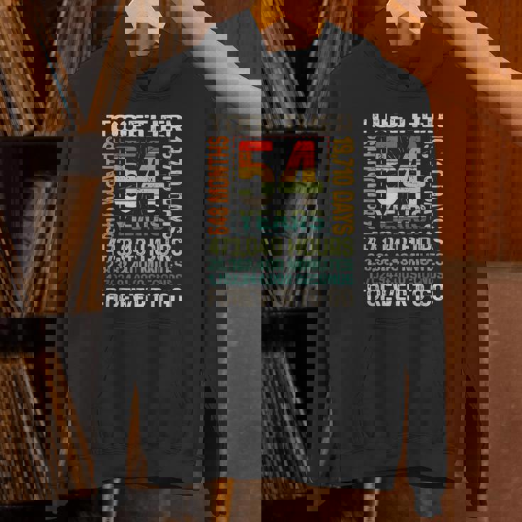 Together 54 Years Forever To Go 結婚54周年記念 パーカー