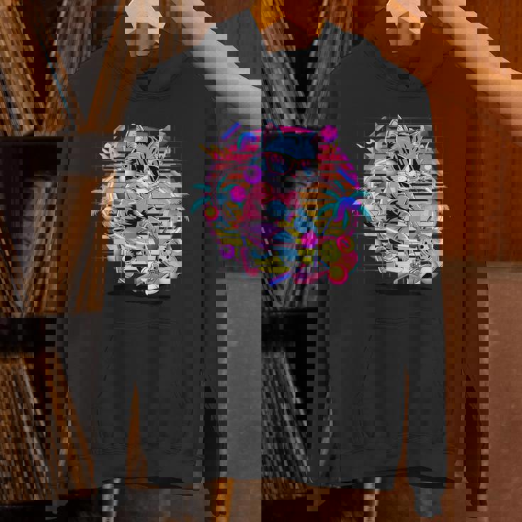 Vaporwave 猫 ピックルボール プレーヤー 80年代 レトロ 美学 パーカー