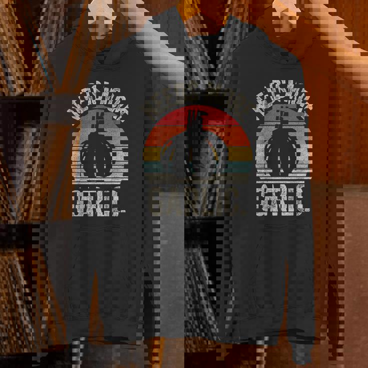 Vintage Retro Needs More ガーリック ガーリック ニンニク科医 クックシェフ パーカー