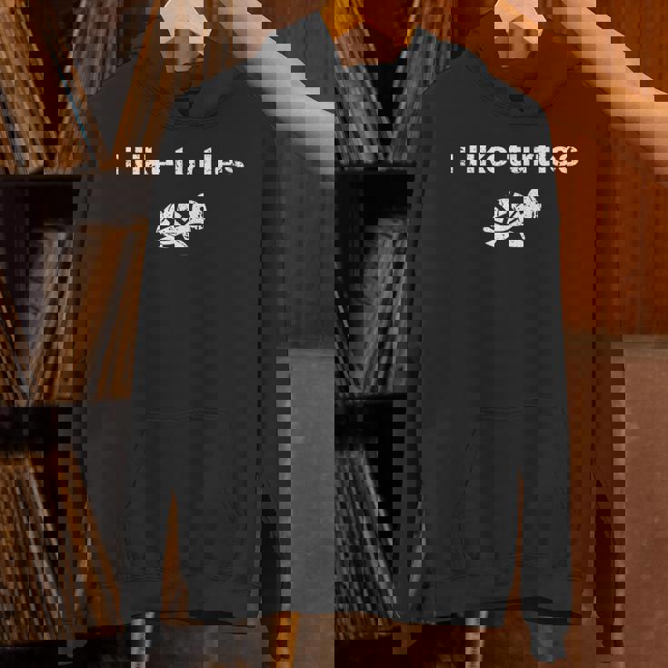 Vintage I Like Turtles Turtle Pet For Turtle Lovers Hoodie