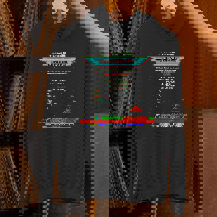 「グラディウス」上上下下左右左右ba スタート 長袖tシャツ パーカー