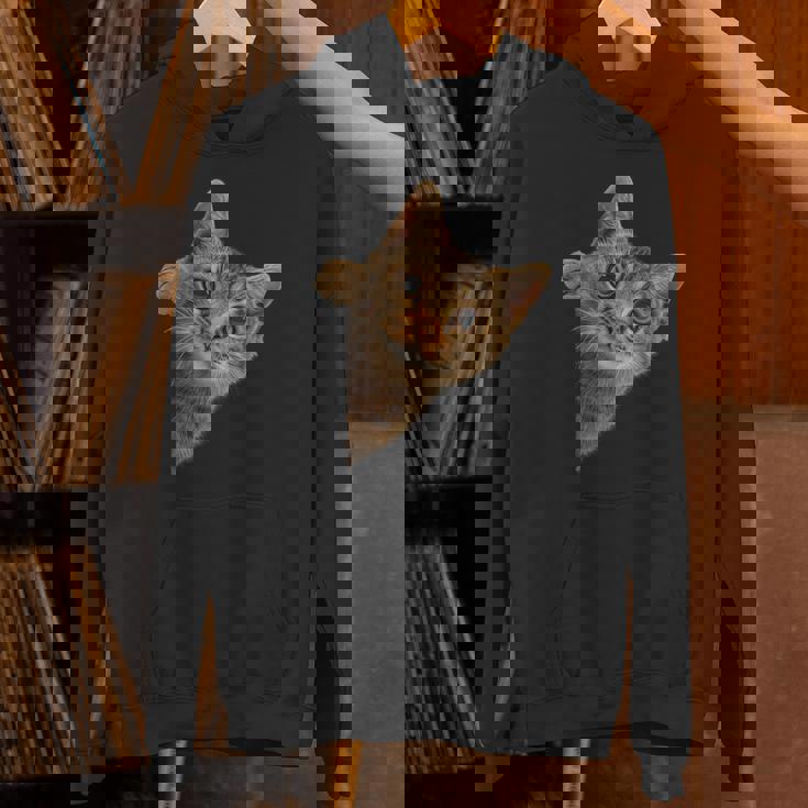 【覗くネコ】猫 にゃんこ 猫好き 猫 可愛い ネコ 子猫 ネコ好き 面白い 変な 遊び心 ネタ ウケ狙い おもしろ パーカー