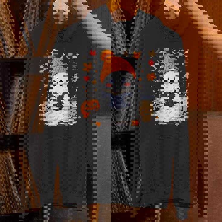 おばけ読書本 紅葉 ハロウィン ゴーストコーヒー パーカー