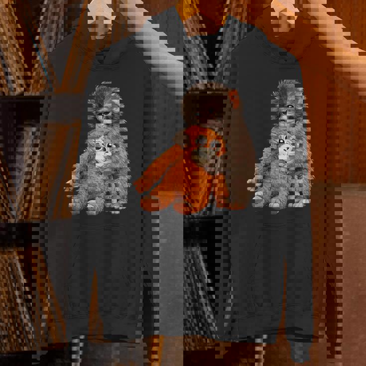 かわいいモンキーパンチ 日本の赤ちゃん猿 パーカー