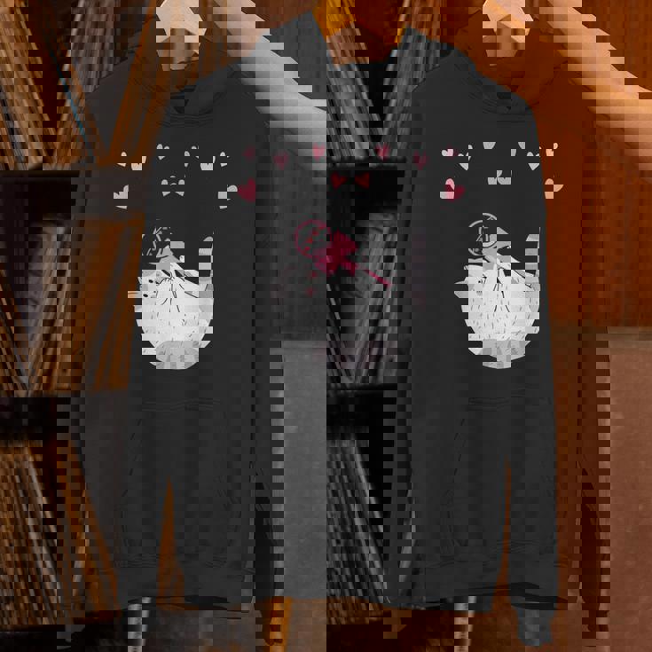 かわいい毛糸の猫はけん玉ハートを弾く パーカー