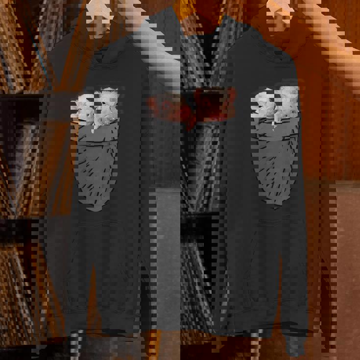 かわいい豚 ポケット覗き見 面白い豚 パーカー