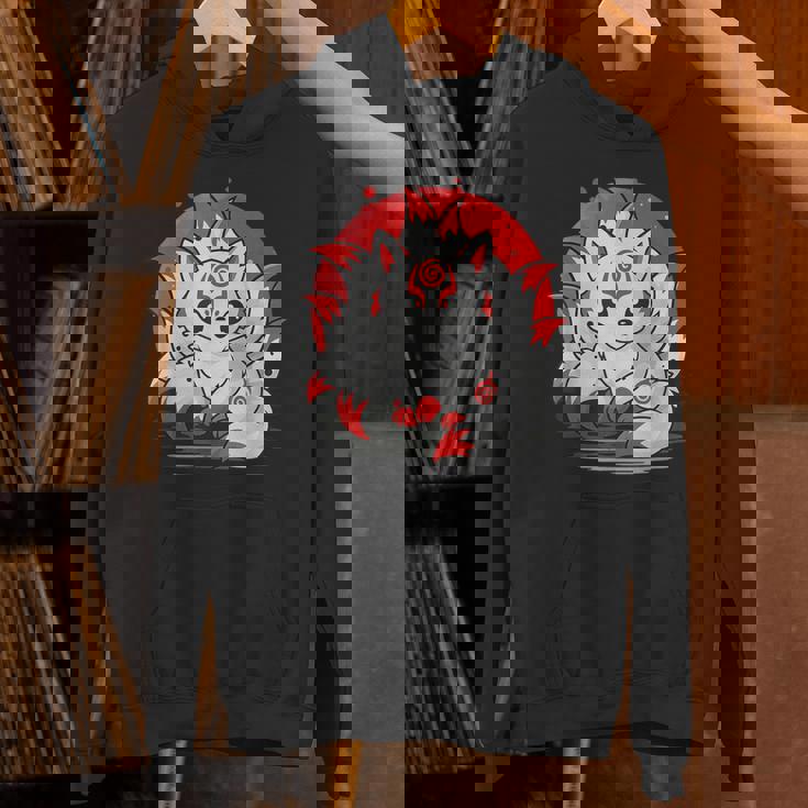 きつね 笑う キツネ 九尾 神話 動物 パーカー