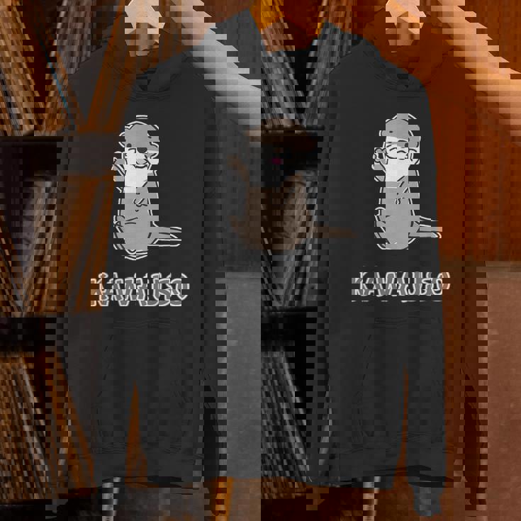 ゆるカワウソさん まるくん『はろー』 コツメカワウソ かわいい キャラクター イラスト パーカー