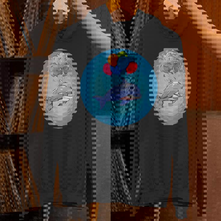 イルカと風船のコスチュームで一日を明るくしましょう。 パーカー