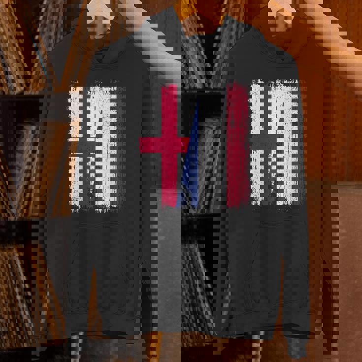 イングランド オランダ ハーフフラッグ イングリッシュ オランダ遺産 長袖tシャツ パーカー