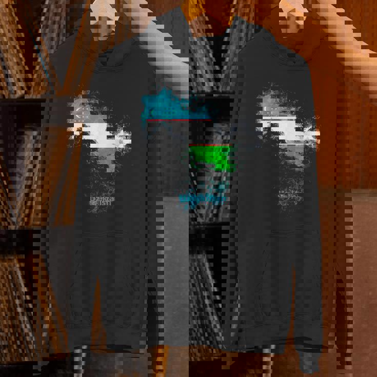 ウズベキスタン 国旗 地図 ウズベク ウズベキスタン パーカー