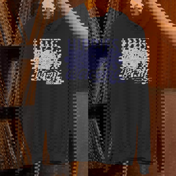 ウッドストック・ヒッピーズ・ウェルカム・スマイリング・フラワーズ 長袖tシャツ パーカー