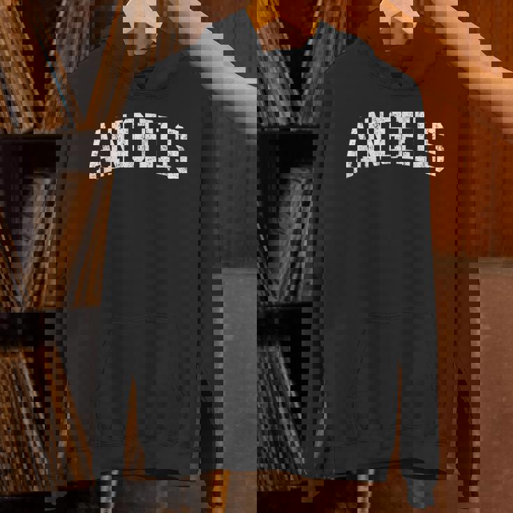 エンジェルス マスコットビンテージアスレチックスポーツネームデザイン パーカー