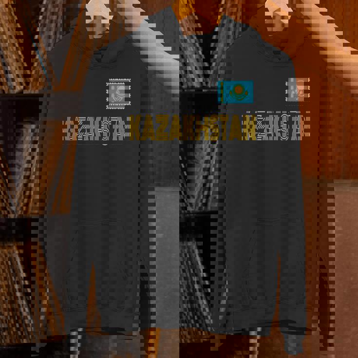 カザフスタン、カザフスタンの国旗、カザフスタンの国旗 長袖tシャツ パーカー