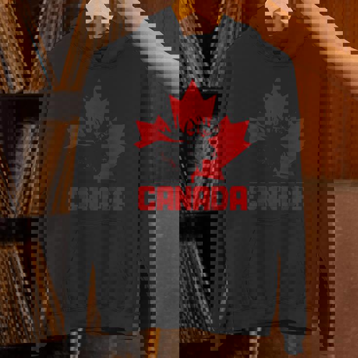 カナダヘラジカ メープルリーフ プライド ヴィンテージ カナダ国旗 パーカー