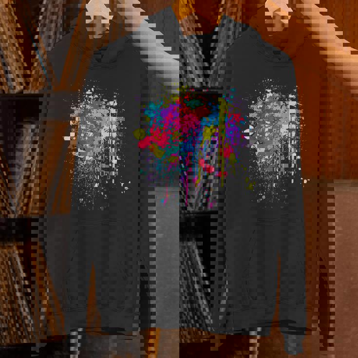 カラフルなペイントスプラッシュカラー。 パーカー