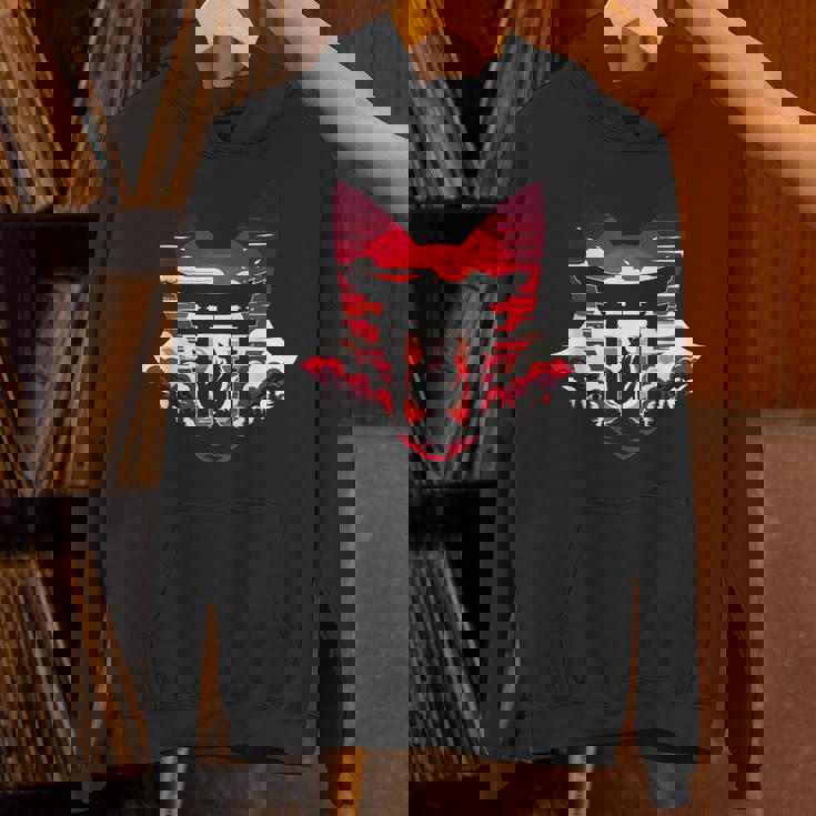 キツネ キツネ 九尾狐シルエット アニメ好き パーカー