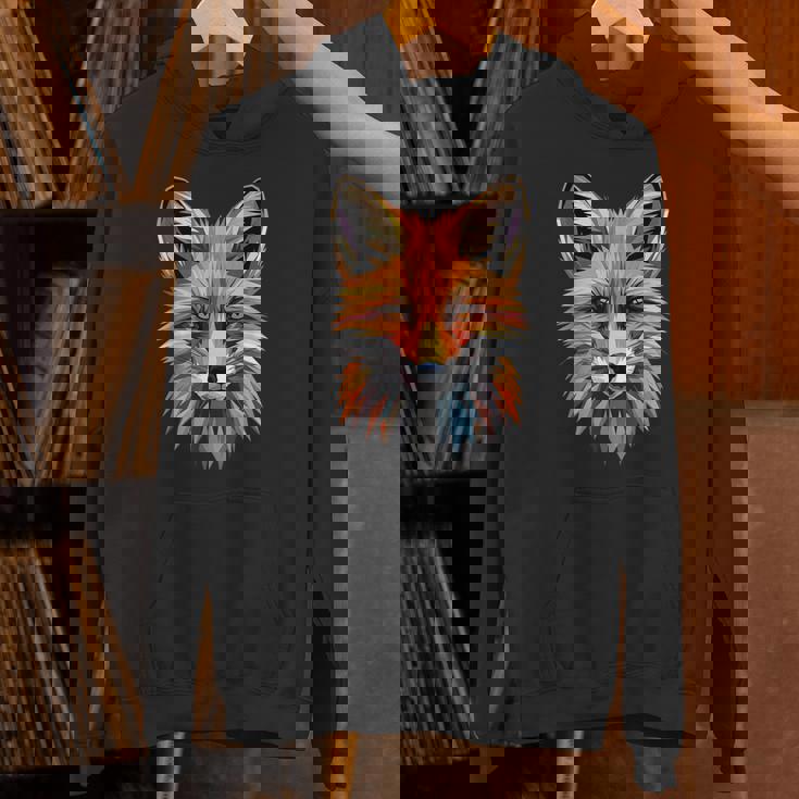 キツネのモチーフ キツネが大好き 赤いキツネ 小さなキツネが大好き パーカー