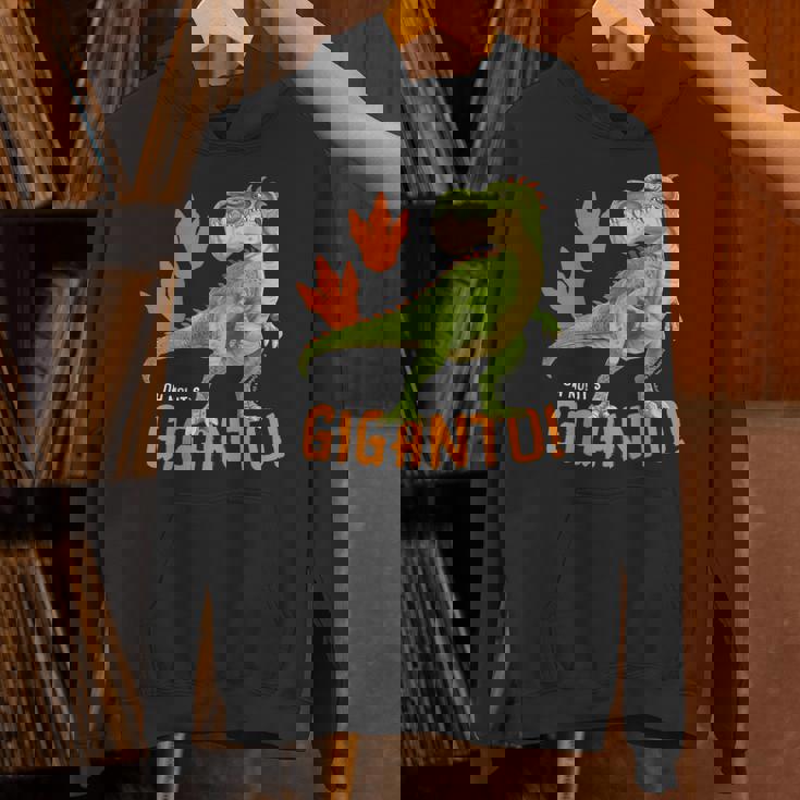 ギガントサウルス、最大の恐竜-カラフルで楽しいデザイン パーカー