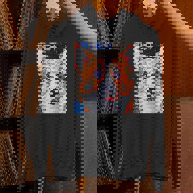 コーギー・ポートレート キュビズム・アート パーカー