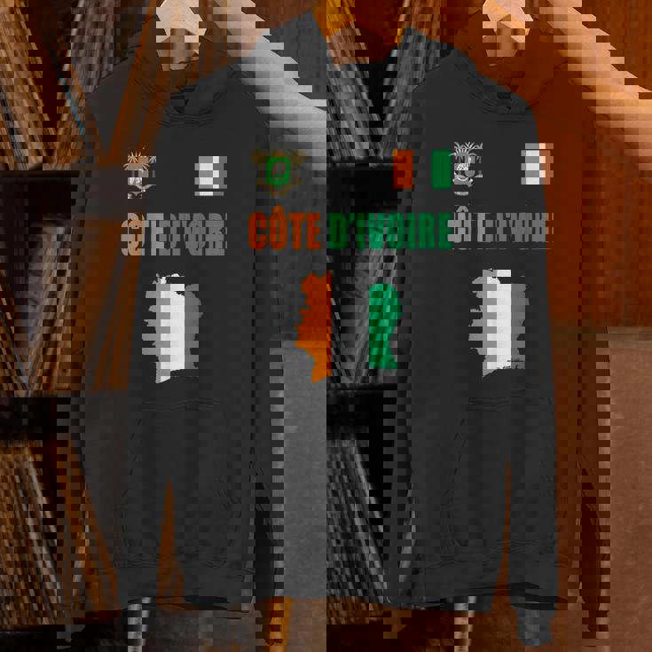 コートジボワール国旗 コートジボワール地図 パーカー