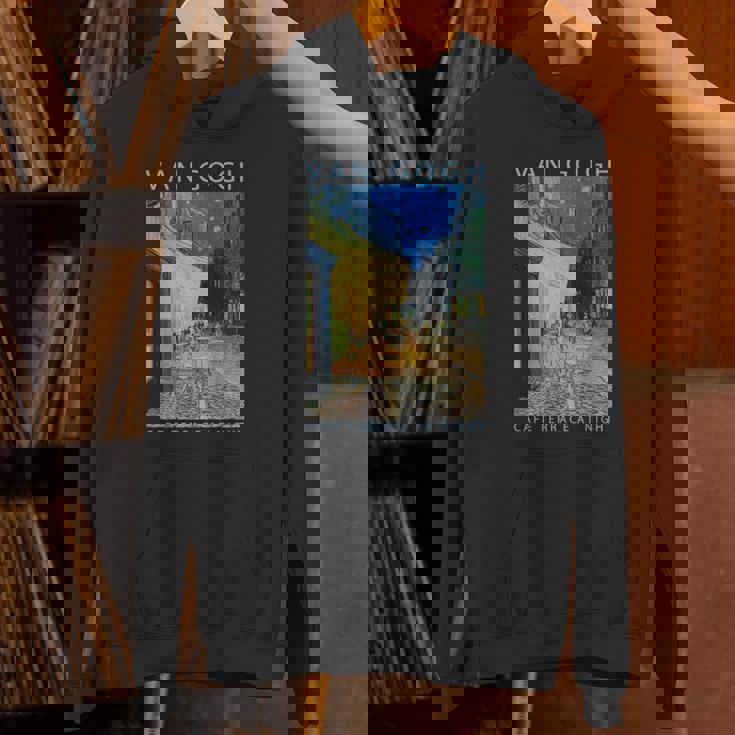 ゴッホ 面白いtシャツ アート 夜のカフェテラス 印象派 絵画 メンズ レディース 面白い 服 美術 油彩画 長袖tシャツ パーカー