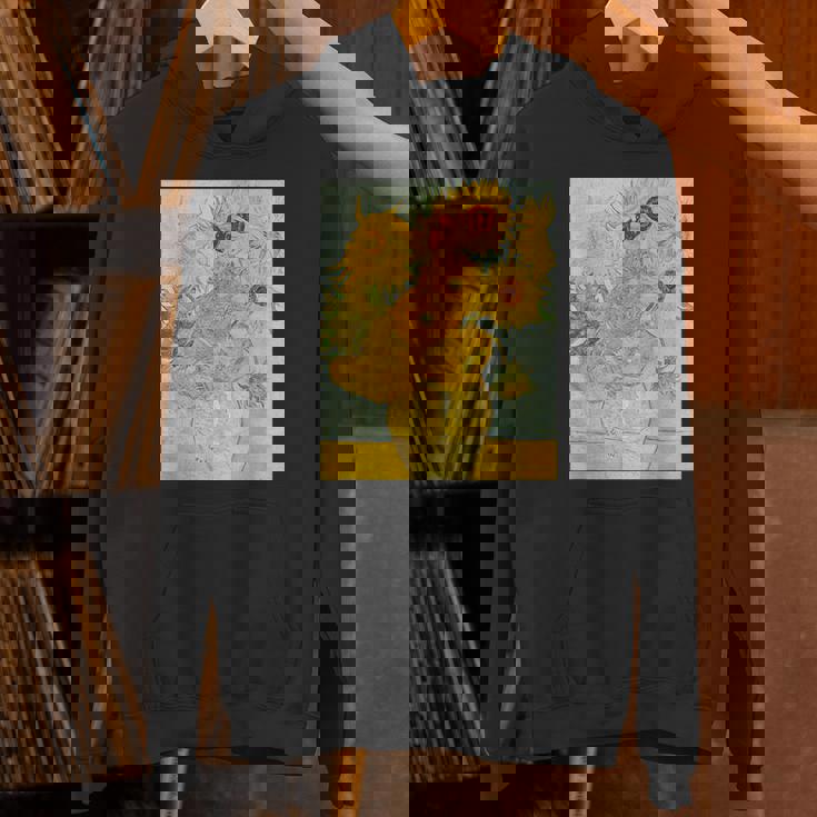 ゴッホのひまわりアートアーティスト向け パーカー