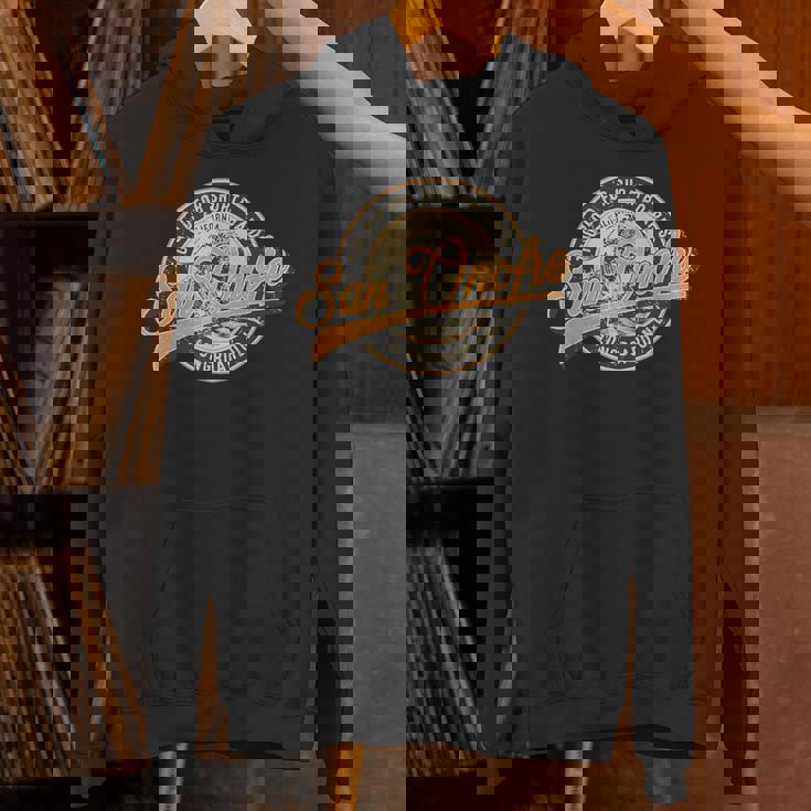 サンオノフレ ロングボードのみのレトロ ウェーブ サーフィン パーカー