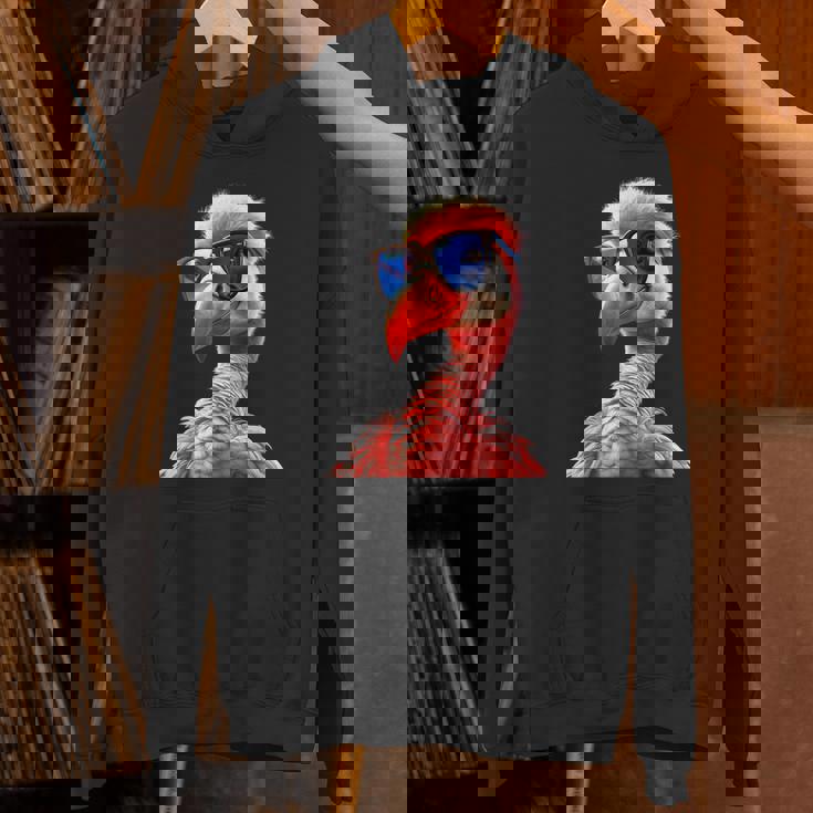 サングラスをかけたフラミンゴ フラミンゴが大好き かわいいフラミンゴ パーカー