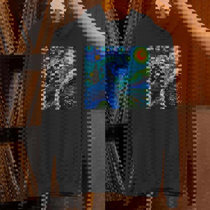 シュナウザー 面白いtシャツ 犬 ゴッホ 星月夜 かわいい メンズ 子供 おもしろ 服 グッズ ネタ パーカー