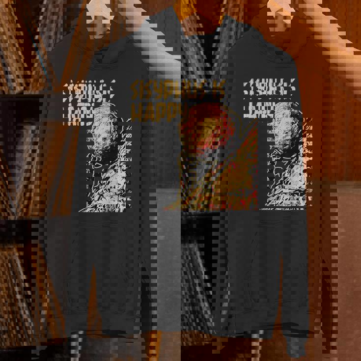 シーシュポス・イズ・ハッピー面白いギリシャ神話ミーム哲学 パーカー