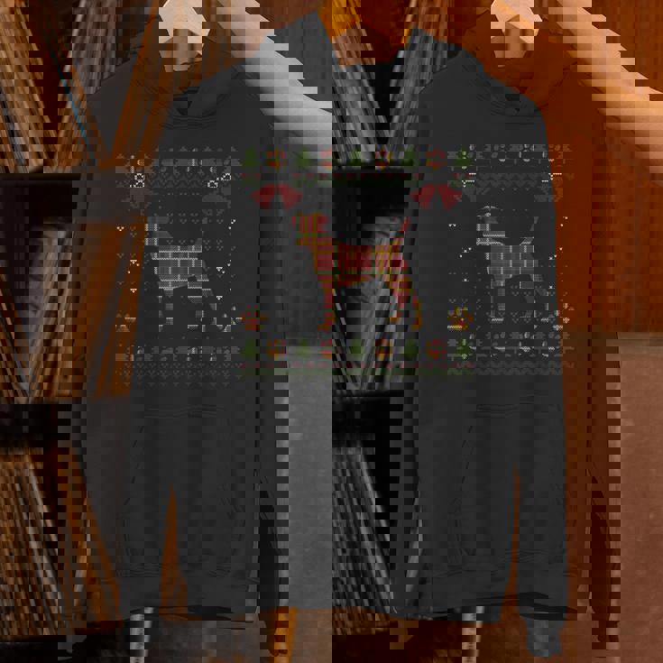 ジャックラッセルテリア レッド 格子柄 犬 アグリークリスマスセーター パーカー