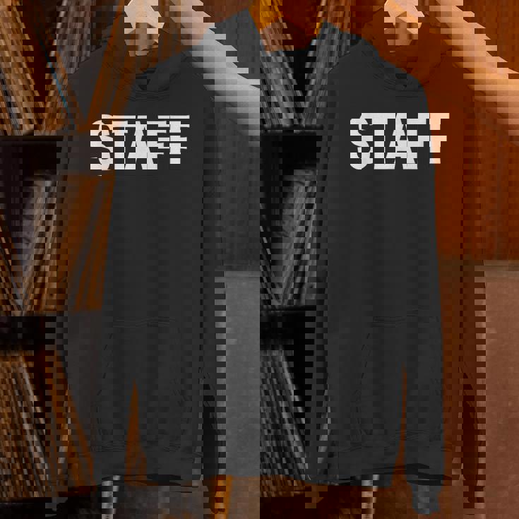 スタッフtaff ユニフォーム（ホワイト 白）【ワーク・イベント】係員・警備 衣装 文字 パーカー