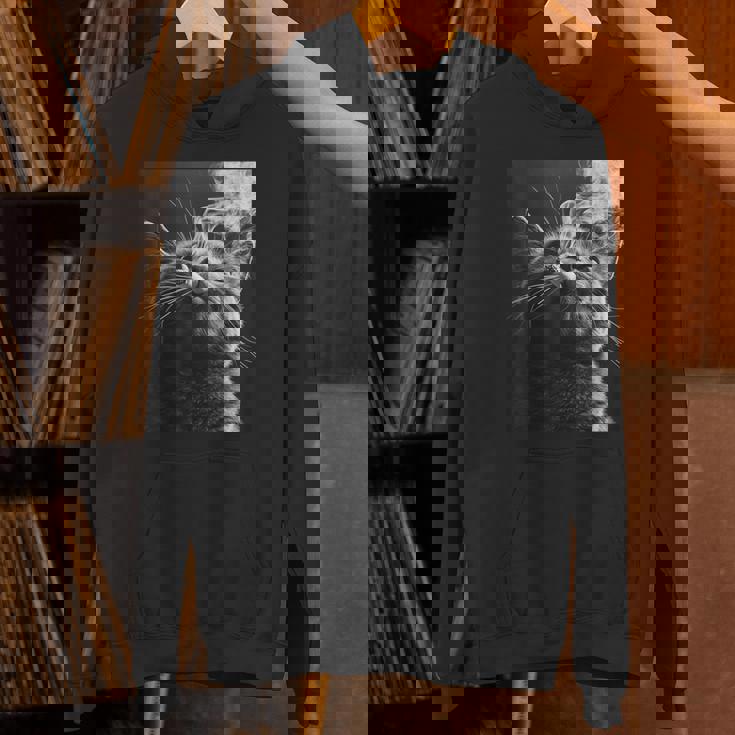 スモーキング 猫 ミーム 大人 ユーモア ノベルティ グラフィック パーカー