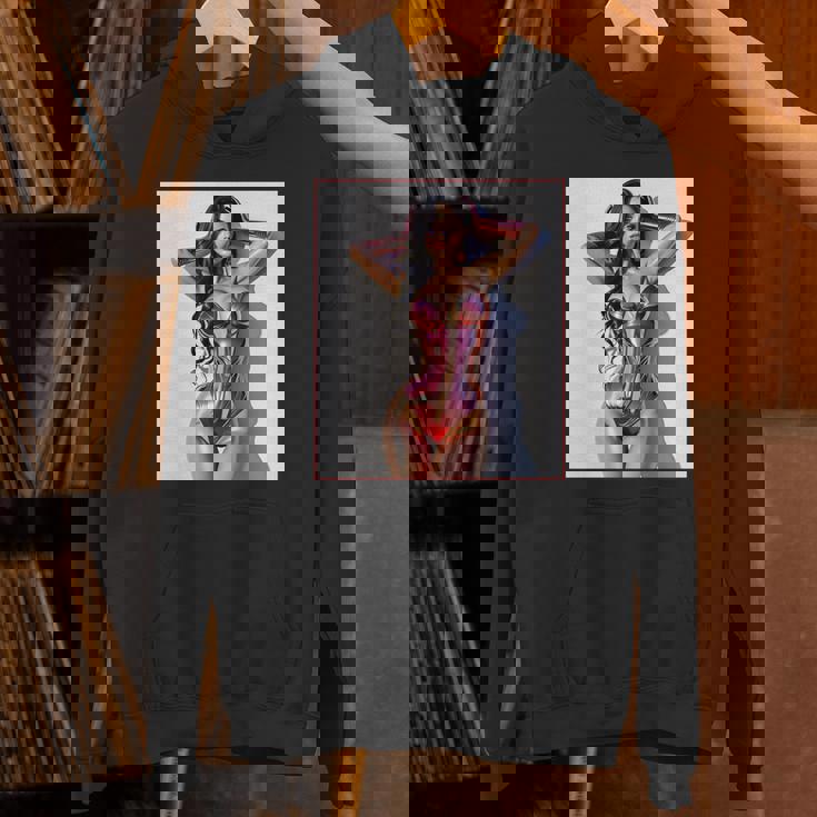 セクシーガールグラフィックtシャツ セクシー巨乳sfピンナップガール 長袖tシャツ パーカー