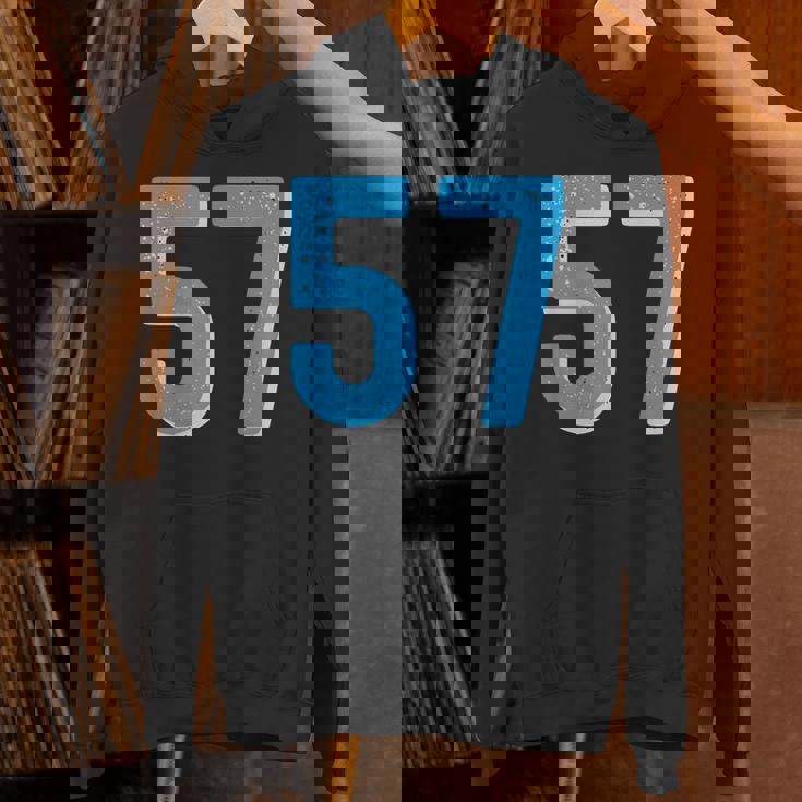 ナンバー 57 スポーツブルーナンバー パーカー