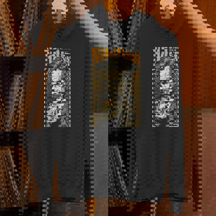 ニヒリズム 男性用 面白い ニーチェ哲学 ビンテージ広告 パーカー