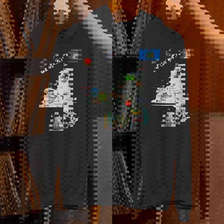 ニューヨーク州地図 観光地 都市 旗 パーカー