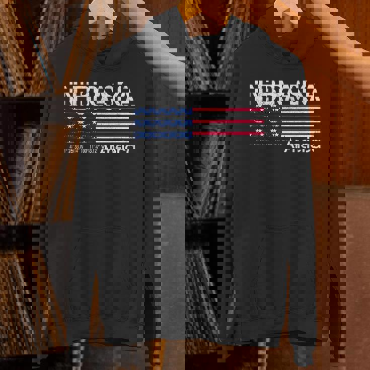 ネブラスカの座標 米国旗 パーカー