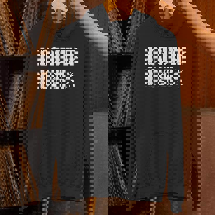 ノーギターノーライフ ギター好き ギター エレキギター ポップ音楽 ロック音楽 軽音部 バンド パーカー