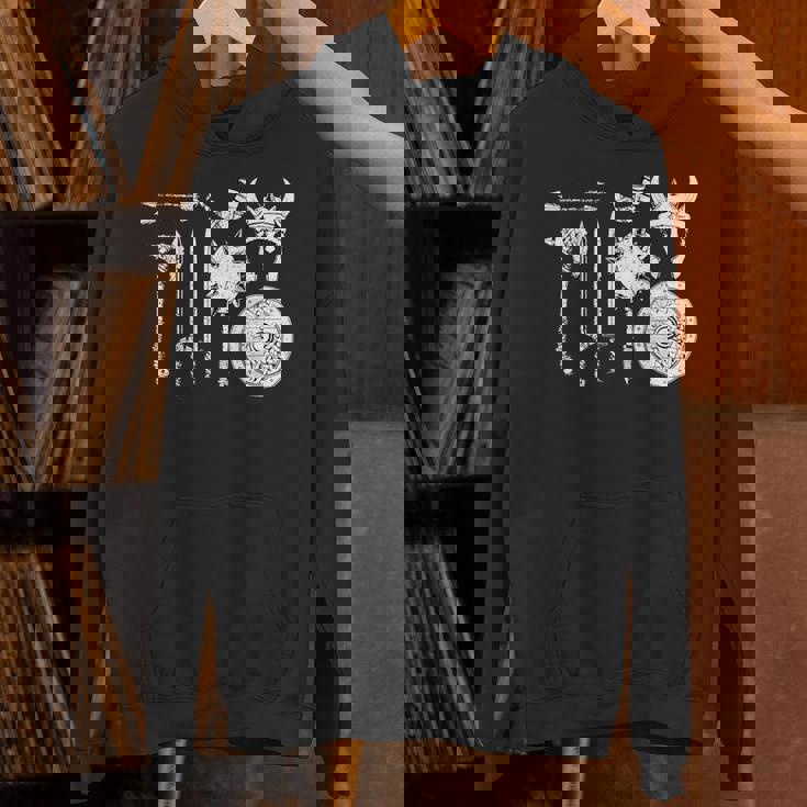 バイキング 戦士装備 剣 兜 斧 角 ヴァルハラ パーカー