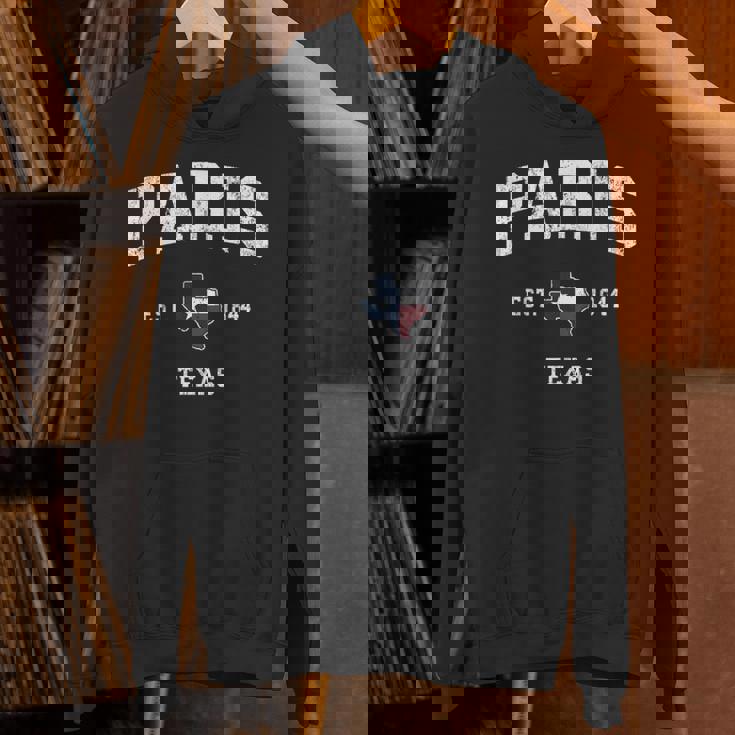 パリテキサスtx ビンテージ州旗スポーツデザイン パーカー