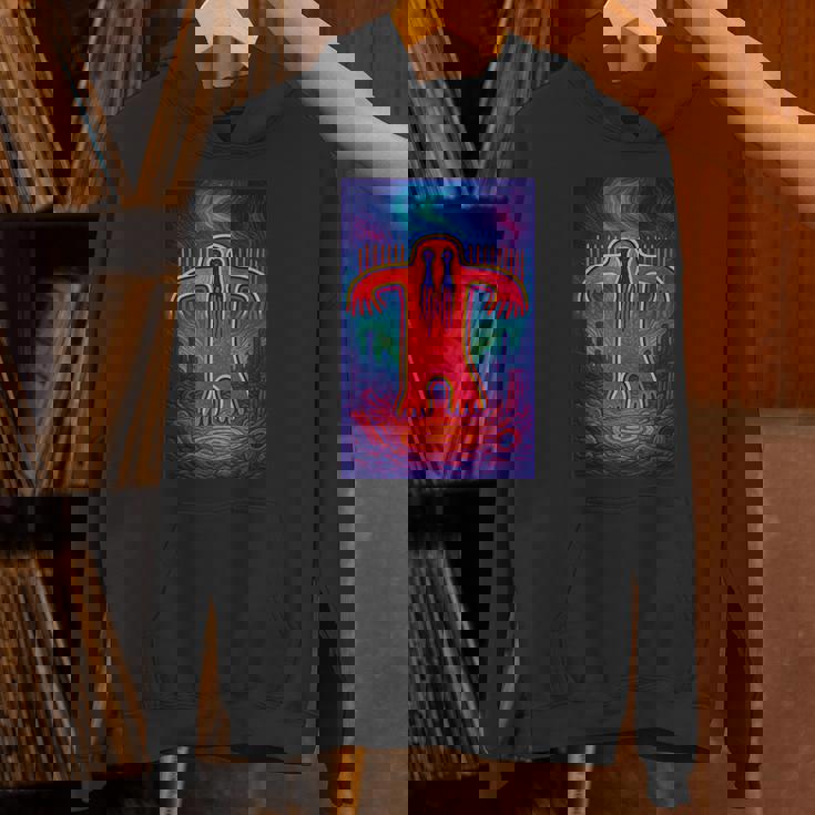 ビッグフット ペトログリフ – 古代サスカッチ洞窟アートデザイン パーカー