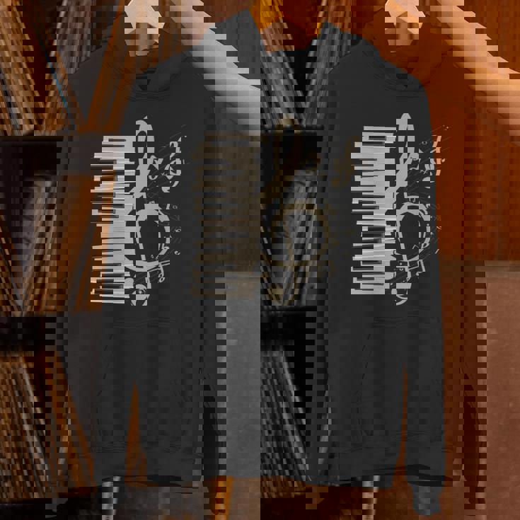 ピアノ音部記号 音楽ギフト ト音記号 ピアノ 長袖tシャツ パーカー