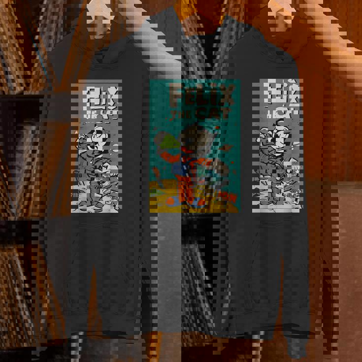 フェリックス・ザ・キャット・ムーン・ドリーマー レトロ1920年代天体アニメーション パーカー