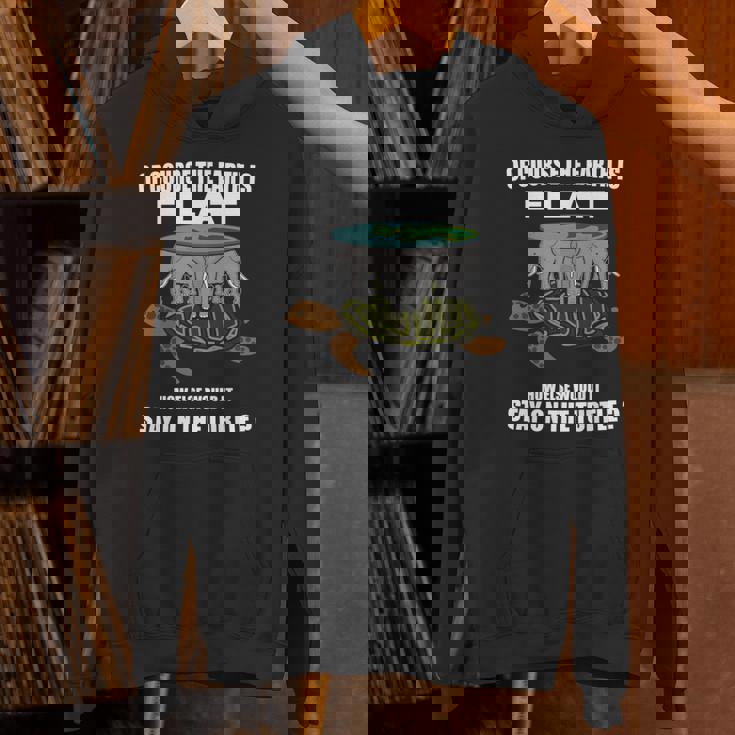 フラットアース理論 象 亀 フラットアース 面白科学 長袖tシャツ パーカー