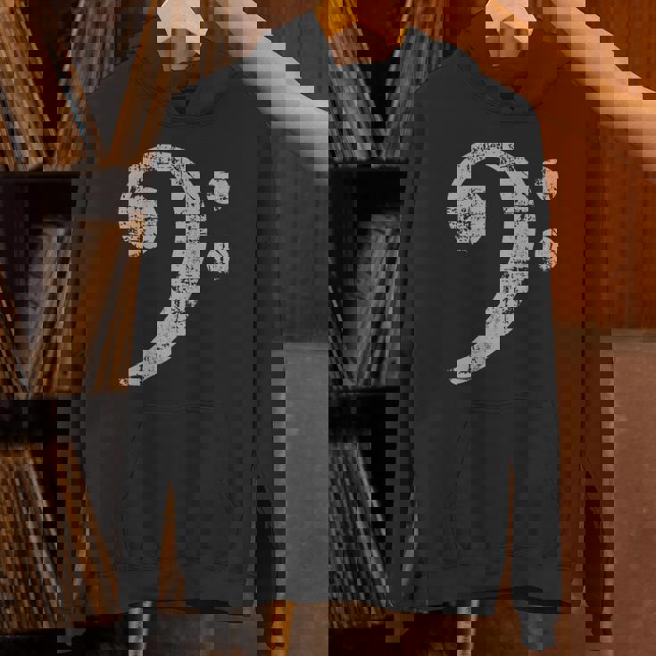 ベースト音記号ヴィンテージグレー ベースシスト低音プレーヤー 長袖tシャツ パーカー